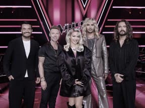 Die "The Voice of Germany"-Coaches 2023: Giovanni Zarrella, Ronan Keating, Shirin David, Bill und Tom Kaulitz