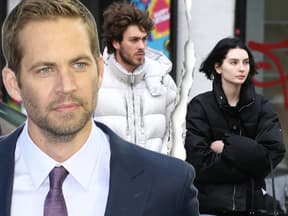 Fotomontage: Paul Walker vor Meadow Walker und Louis Thornton-Allan mit Riss