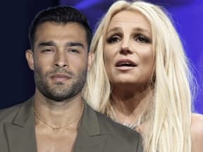 Bildmontage Sam Asghari und Britney Spears nicht glücklich