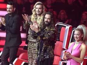 Giovanni Zarrella, Bill Kaulitz, Tom Kaulitz und Shirin David im "The Voice of Germany"-Halbfinale 2023