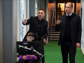 Rob Burrow, Kevin Sinfield & Prinz William in Leeds. 