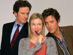 Colin Firth, Renee Zellweger und Hugh Grant posieren für "Bridget Jones"