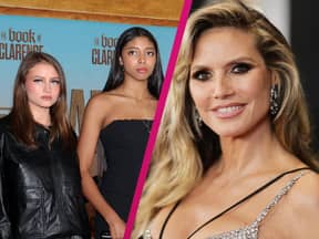 Collage Heidi Klum mit Leni Klum und Lou Klum