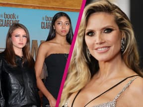 Collage Heidi Klum mit Leni Klum und Lou Klum