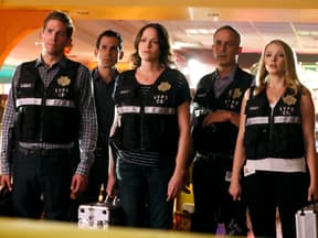 Eric Szmanda, John Wellner, Jorja Fox, Wallace Langham & Elisabeth Harnois, "CSI: Vegas"