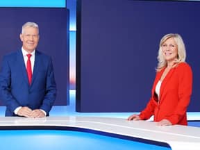 Peter Kloeppel & Ulrike von der Groeben im RTL-Studio