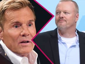 Dieter Bohlen und Stefan Raab schauen ernst