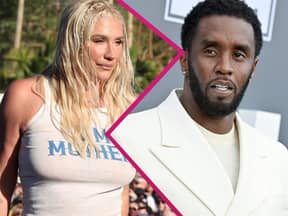 Kesha auf der Bühne, P. Diddy sieht pikiert aus