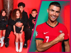 Cristiano Ronaldo und vier seiner Kinder