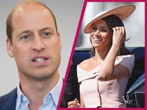 William guckt entsetzt, Meghan strahlt