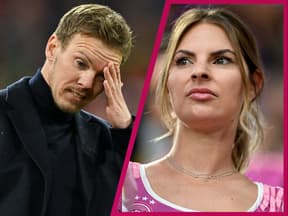 Julian Nagelsmann und Lisa Füllkrug ernst