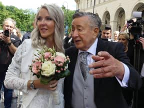 Richard Lugner und Simone Reiländer bei ihrer Hochzeit im Juni 2024