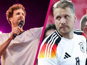 Luke Mockridge und Oliver Pocher gucken ernst