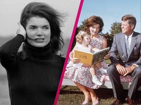 Jackie Kennedy und John F. Kennedy und Tochter Caroline