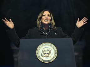 US-Präsidentschaftskandidatin Kamala Harris im US-Wahlkampf 2024