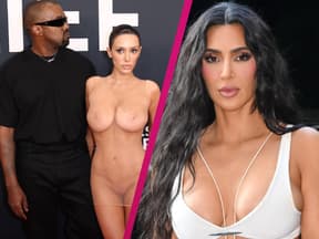 Collage Kanye West und Kim Kardashian