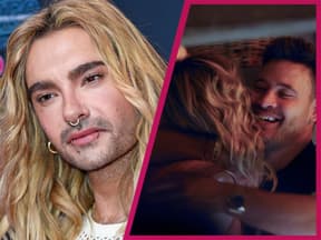 Bill Kaulitz traurig & kuschelnd mit Marc Eggers, Bildmontage