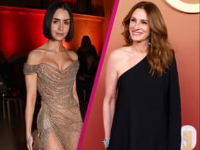 Lily Collins und Julia Roberts aus rotem Teppich