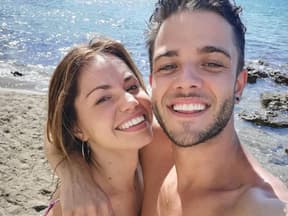 Christina Luft und Luca Hänni am Meer