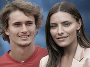 Collage Alexander Zverev und Sophia Thomalla.