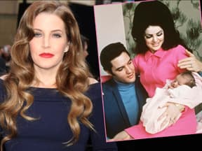 Lisa Marie Presley neben ihren Eltern Elvis und Priscilla Presley