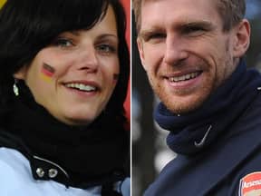 Fußball + Handball sind eine gute Kombi. Ulrike Stange und Per Mertesacker haben geheiratet