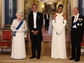 Die Obamas in London