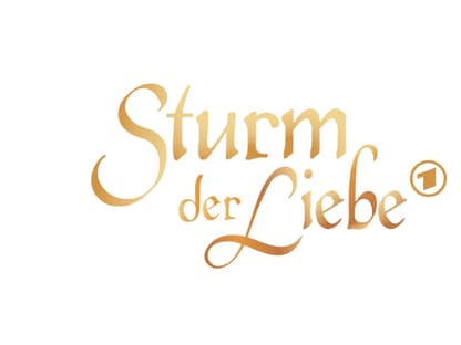 Sturm der Liebe Schrift auf weißem Hintergrund