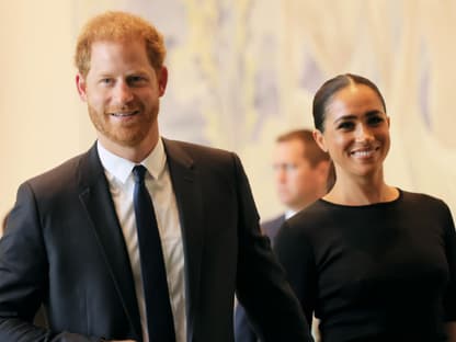 Prinz Harry und Herzogin Meghan glücklich