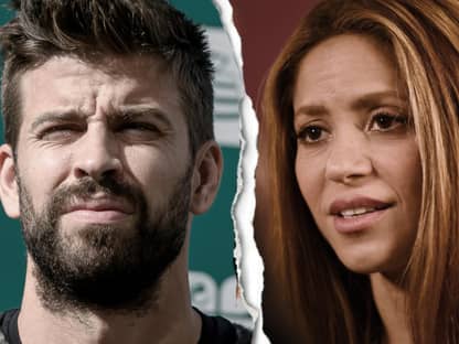 Gerard Piqué und Shakira mir Riss in der Mitte