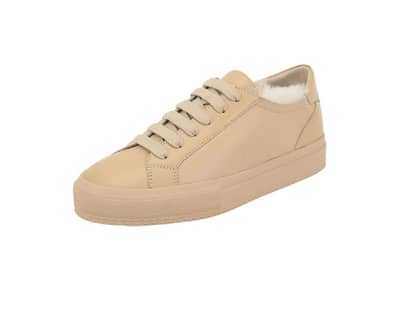 Beige Sneaker mit Futter