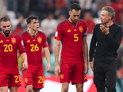 WM 2022: Spaniens Nationaltrainer Luis Enrique beim Vorrunden-Spiel Deutschland gegen Spanien