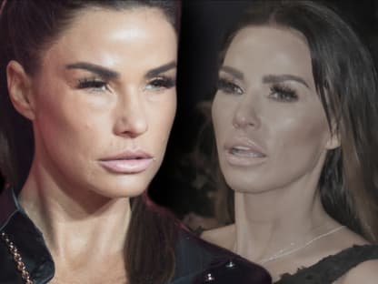 Katie Price guckt ernst