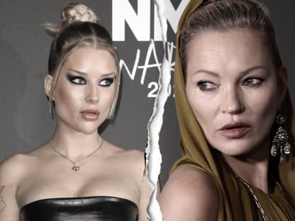 Lottie und Kate Moss ernst, Riss in der Mitte