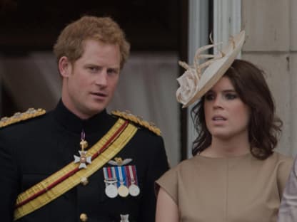 Prinz Harry und Prinzessin Eugenie auf dem Balkon des Buckingham-Palast-