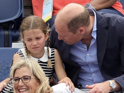 Prinzessin Charlotte und ihr Vater Prinz William.