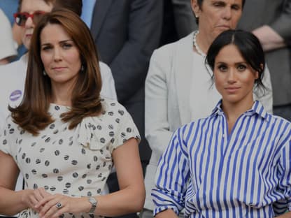 Prinzessin Kate und Herzogin Meghan bei einem Tennisturnier. 