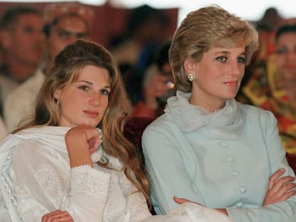 Jemima Khan mit Prinzessin Diana.