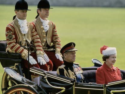 Paul Burrell auf der Arbeit mit Prinz Philip und Queen Elizabeth II. 