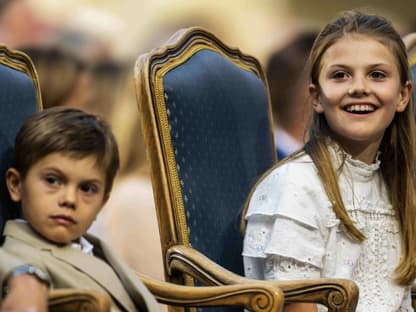 Prinz Oscar und seine Schwester Prinzessin Estelle.