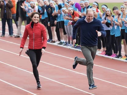 Prinzessin Kate und Prinz William beim Wettlauf. 