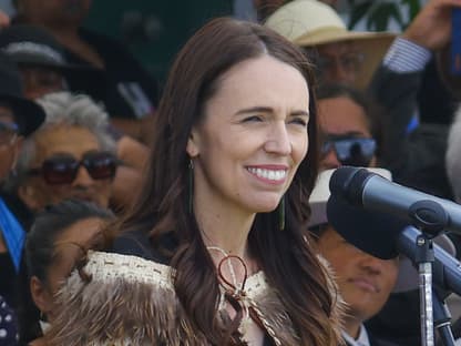 Neuseelands Premierministerin Jacinda Ardern bei ihrem Abschiedsauftritt 2023.