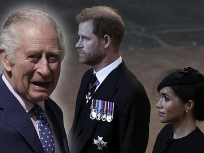 König Charles III., Prinz Harry & Herzogin Meghan. 