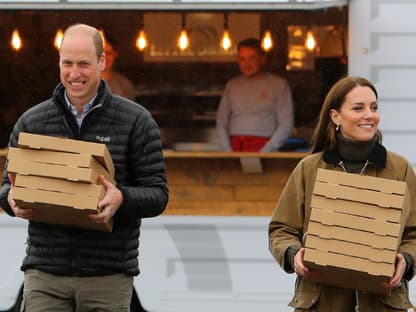 Prinz William und Prinzessin Kate in Wales. 