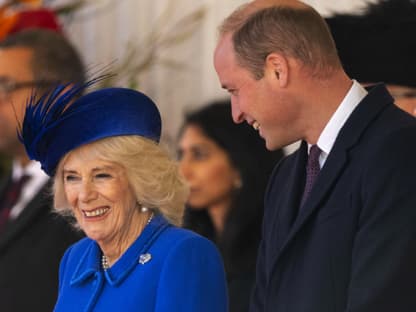 Queen Consort Camilla und ihr Stiefsohn Prinz William.