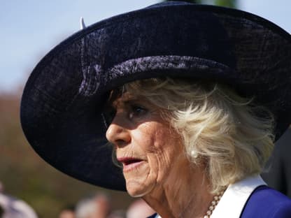 Königin Camilla guckt ernst, 2023. 