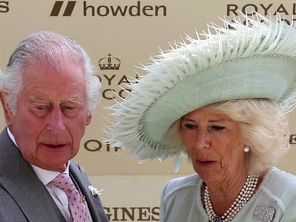 König Charles III. und Königin Camilla in Ascot. 