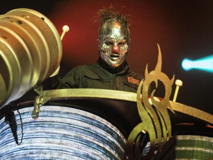 Slipknots Shawn "Clown" Crahan am Schlagzeug