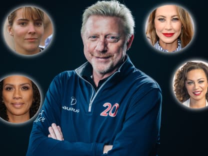 Boris Becker mit Benedictine Courtin, Barbara Becker, Alessandra Meyer-Wölden und Lilly Becker