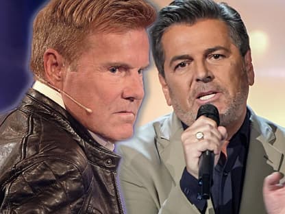 Dieter Bohlen und Thomas Anders sehen ernst aus